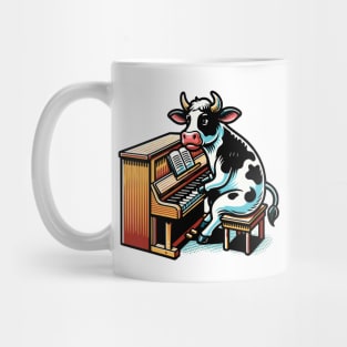 Cow Playing the Piano Mug